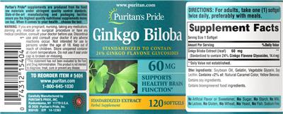 Ginkgo Biloba 60 mg