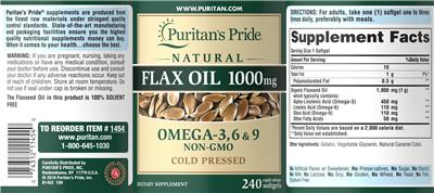 Natural Flax Oil 1000 mg