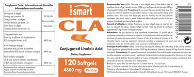 Photo of the SuperSmart CLA 4800 mg label