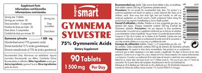 Photo of the SuperSmart Gymnema Sylvestre 1500 mg label