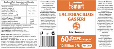 Label of Lactobacillus Gasseri 12 Billion CFU