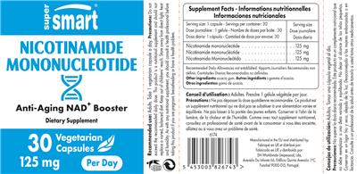 Originaletikett: Nicotinamide Mononucleotide 125 mg