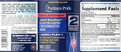 Triple Strength Joint Soother Glucosamine Chondroitin MSM