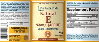Natural E 268 mg (400 IU)