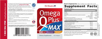 Photo of the Dr. Sinatra Omega Q Plus Max label