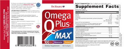 Photo of the Dr. Sinatra Omega Q Plus MAX label