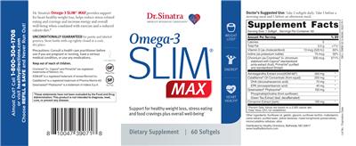 Photo of the Dr. Sinatra Omega-3 SLIM MAX label