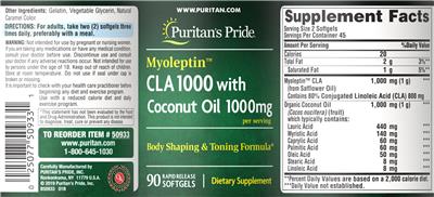 Myoleptin CLA 1000 with Coconut Oil 1000 mg