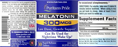 Melatonin 300 mcg