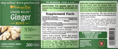 Ginger Root 550 mg