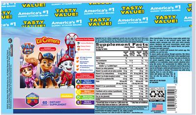 Photo of the L'il Critters Gummy Multivitamin label