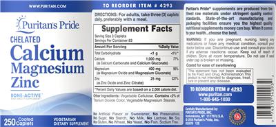 Chelated Calcium Magnesium Zinc