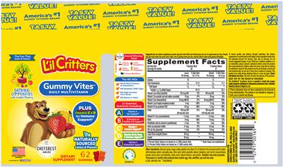 Photo of the L'il Critters Gummy Vites Daily Multivitamin label