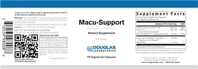 Photo of the Douglas Laboratories Macu-Support label