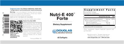 Photo of the Douglas Laboratories Nutri-E 400 Forte label