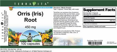 Orris (Iris) Root 450 mg