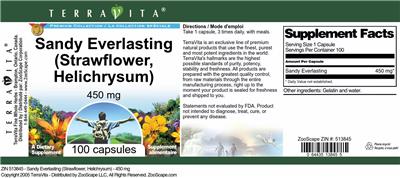 Sandy Everlasting (Strawflower, Helichrysum) 450 mg