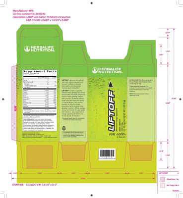 Photo of the Herbalife Nutrition Liftoff Lemon-Lime Blast label