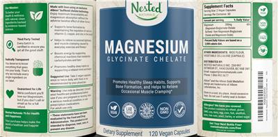 Photo of the Nested Naturals Magnesium label