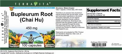 Bupleurum Root (Chai Hu) 450 mg