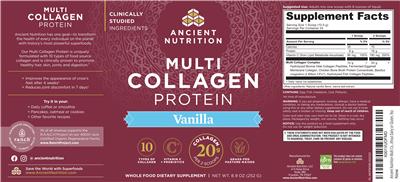 Label of Multi Collagen Protein Vanilla