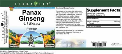 Panax Ginseng 4:1 Extract Powder