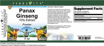 Panax Ginseng 10% Extract Powder