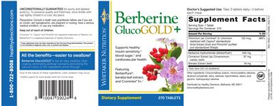 Photo of the Whitaker Nutrition Berberine GlucoGOLD + label