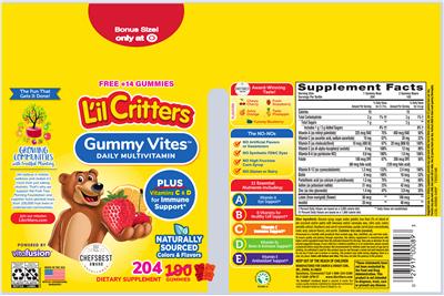Photo of the L'il Critters Gummy Vites Daily Multivitamin label
