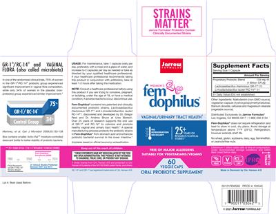 Photo of the Jarrow Formulas Women's Fem Dophilus label