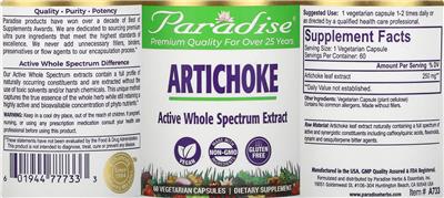 Photo of the Paradise Artichoke label