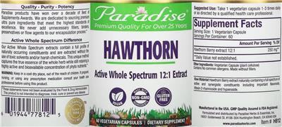 Photo of the Paradise Hawthorn Berry label
