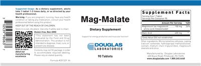 Photo of the Douglas Laboratories Mag-Malate label