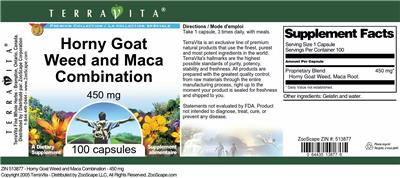 Photo of the TerraVita Premium Collection Horny Goat Weed and Maca Combination label