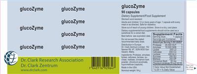 Photo of the Dr. Clark Research Association Dr. Clark Zentrum glucoZyme label