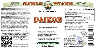 Photo of the Hawaii Pharm Daikon Non-Alcohol label