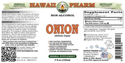 Photo of the Hawaii Pharm Onion Non-Alcohol label
