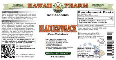 Photo of the Hawaii Pharm Bladderwrack Non-Alcohol label