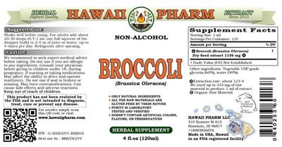 Photo of the Hawaii Pharm Broccoli Non-Alcohol label