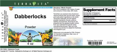 Photo of the TerraVita Premium Collection Dabberlocks Powder label