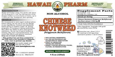 Photo of the Hawaii Pharm Chinese Knotweed Non-Alcohol label