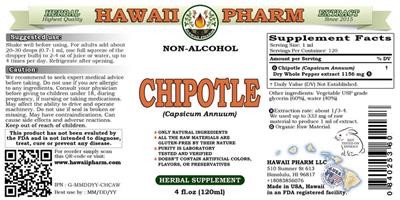 Photo of the Hawaii Pharm Chipotle Non-Alcohol label