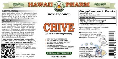 Photo of the Hawaii Pharm Chive Non-Alcohol label