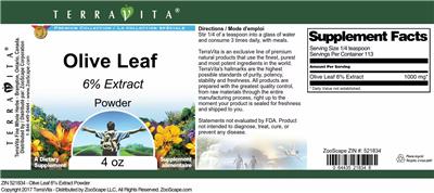 Olive Leaf 6% Extract Powder