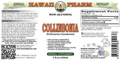 Photo of the Hawaii Pharm Collinsonia Non-Alcohol label