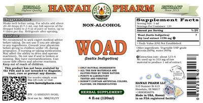 Photo of the Hawaii Pharm Woad Non-Alcohol label