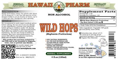 Photo of the Hawaii Pharm Wild Hops Non-Alcohol label