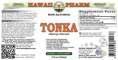 Photo of the Hawaii Pharm Tonka Non-Alcohol label