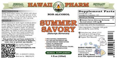 Photo of the Hawaii Pharm Summer Savory Non-Alcohol label