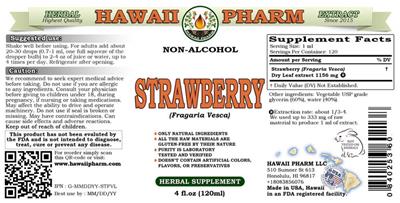 Photo of the Hawaii Pharm Strawberry Non-Alcohol label